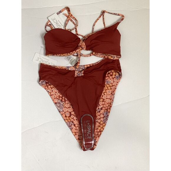 New. L*SPACE  floral bikini set. Small. Retails $198. - Picture 8 of 9